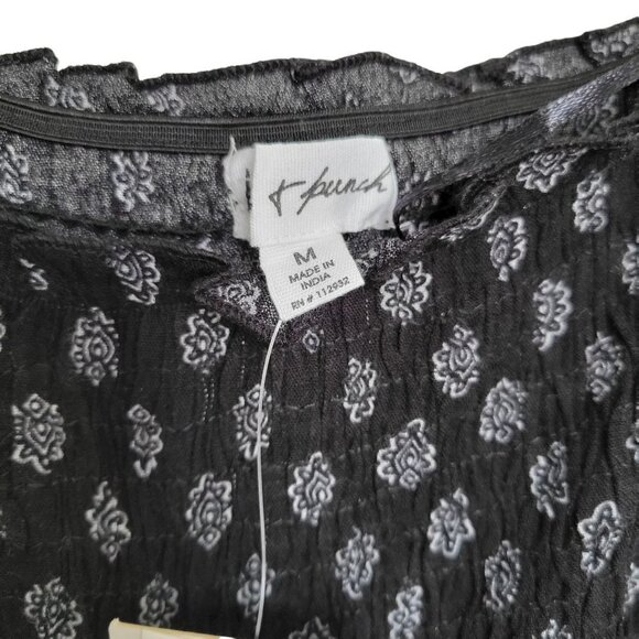 EXIST Juniors Ruched Split Hem Tie Back Jumpsuit Black | M - Picture 7 of 13